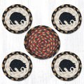 Capitol Importing Co 5 in. Black Bear Coaster Rugs Rug 29-CB043BB
